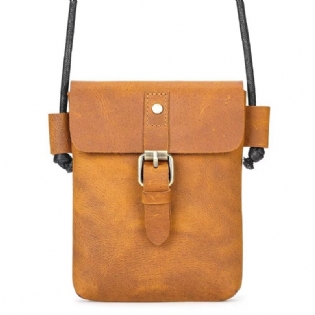 Herre Skuldertasker Luxury Crazy Horse Crossbody-taske I Læder