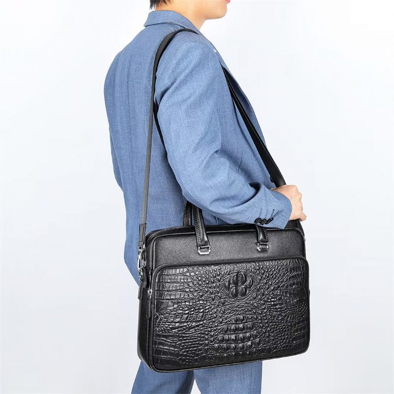 Herre Skuldertasker Pinnacle Prestige Alligator Tote - Sort