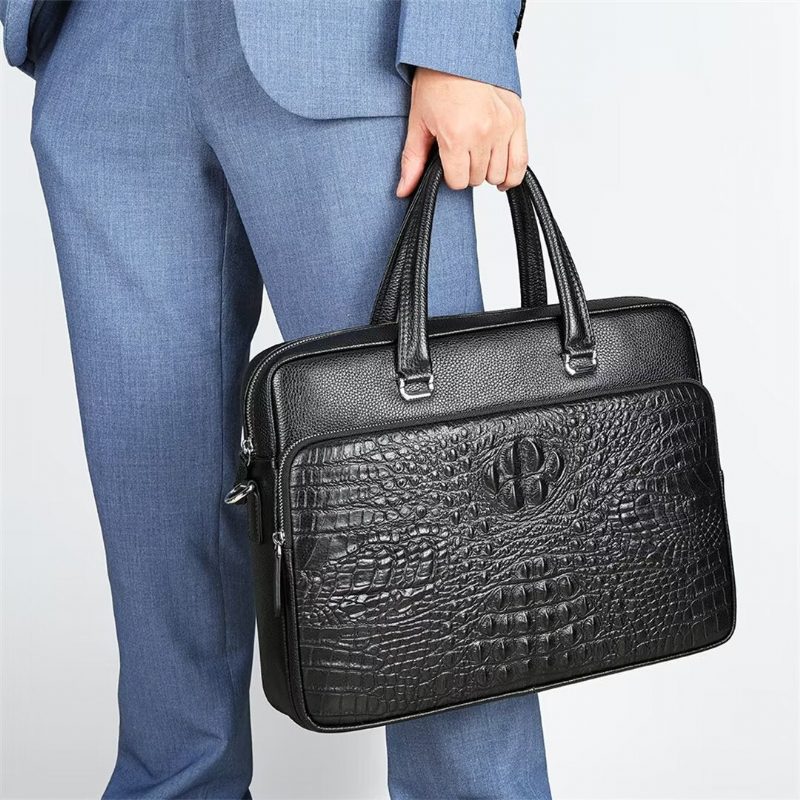 Herre Skuldertasker Pinnacle Prestige Alligator Tote - Sort