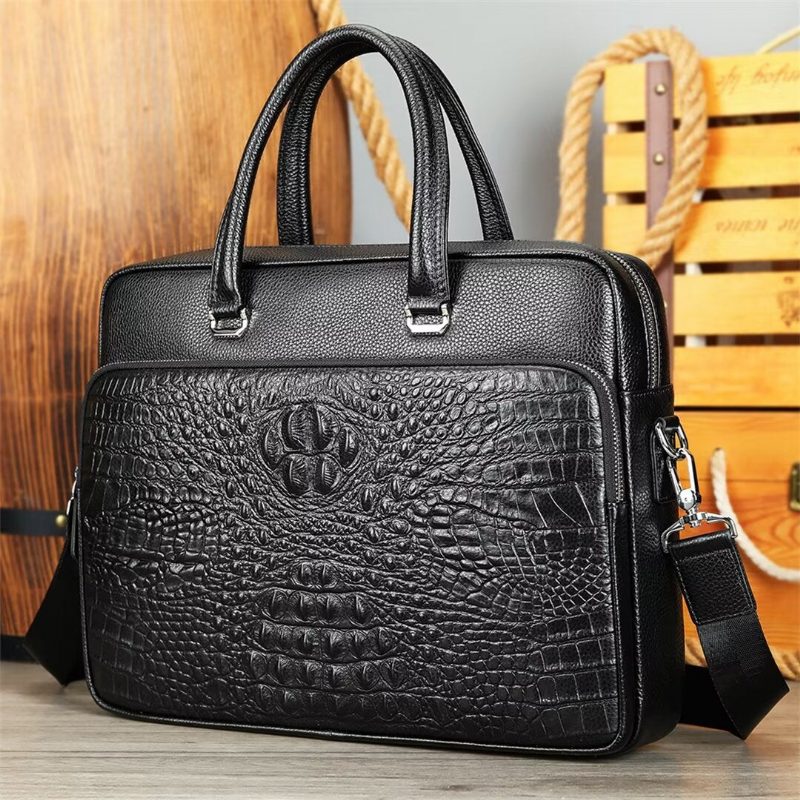 Herre Skuldertasker Pinnacle Prestige Alligator Tote - Sort