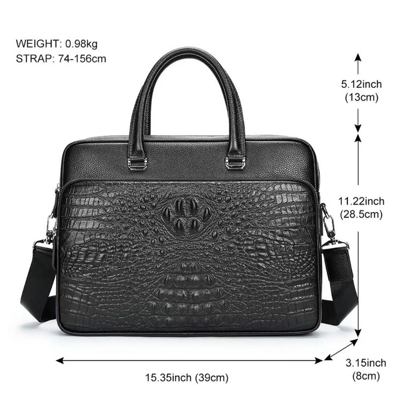 Herre Skuldertasker Pinnacle Prestige Alligator Tote - Sort