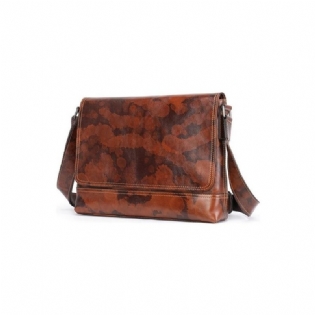 Herre Skuldertasker Vintage Lynlås Crossbody Messenger Taske