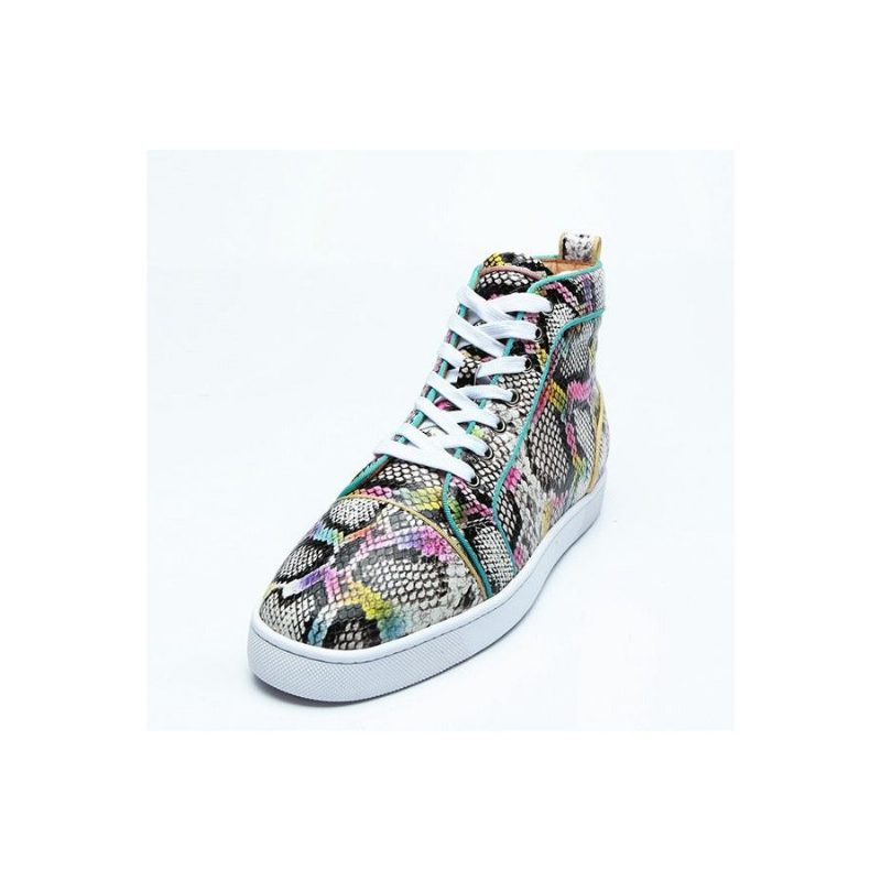 Herre Sneakers Snakeskin Chic Multicolor High Top Vandtætte Sko