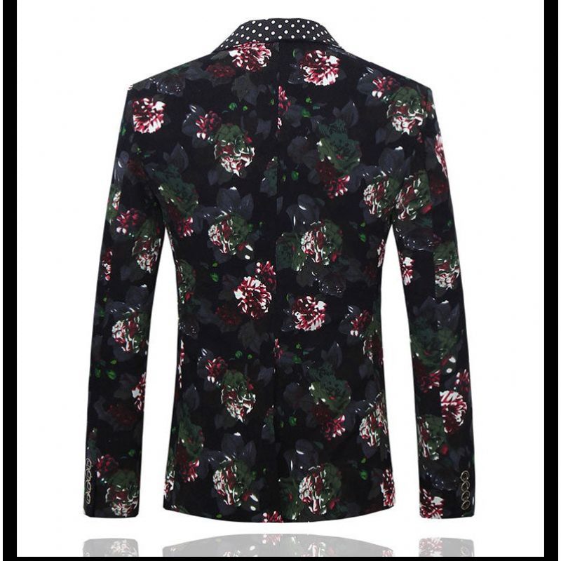 Herredragter Floral Chic Enkeltradet Jakkebuksedragter - Sort