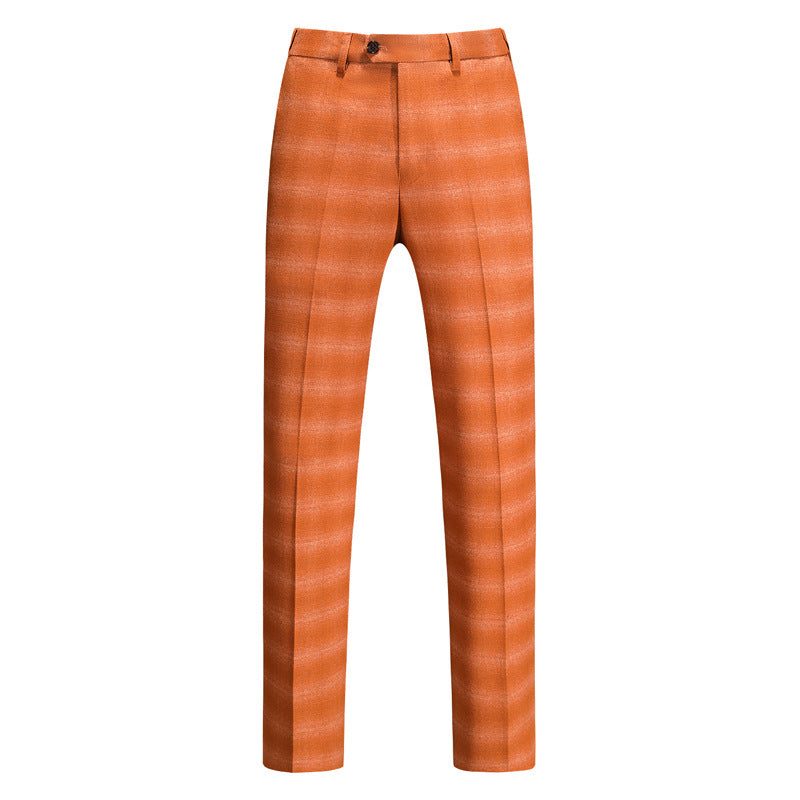 Herredragter Skinny Zipper Fly 3-delt Jakkesæt - Orange