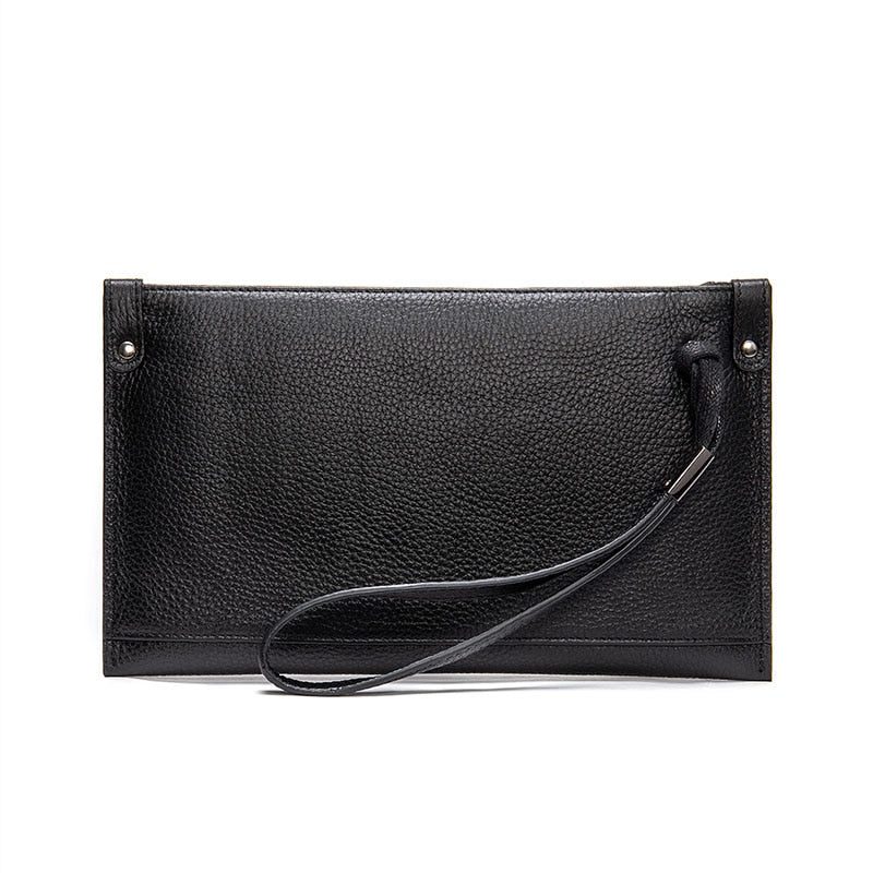 Herrepunge Ruched Exotic Clutch Wallet - Sort