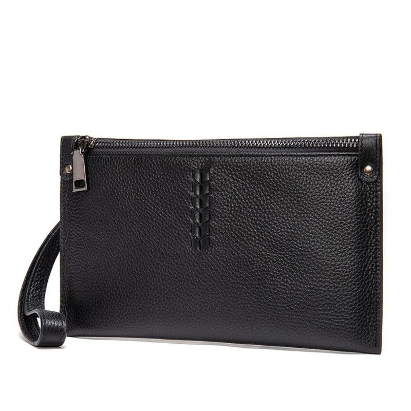 Herrepunge Ruched Exotic Clutch Wallet - Sort