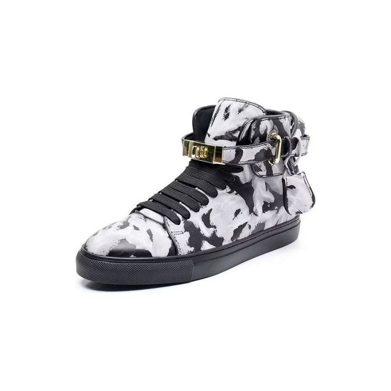 Herresneakers Graffiti Vogue Cowhide High Top Sneakers - Multi-Farve