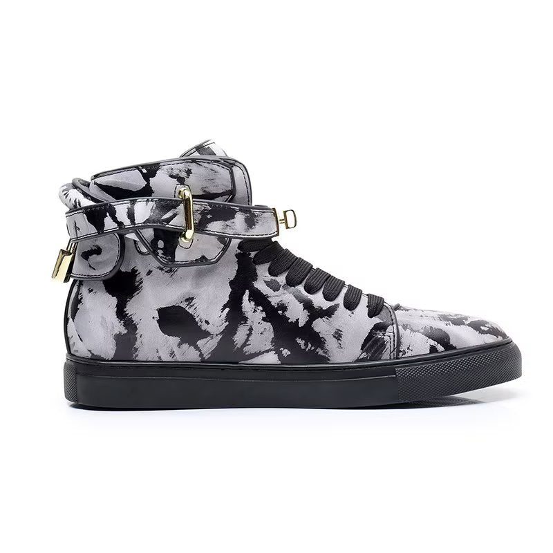 Herresneakers Graffiti Vogue Cowhide High Top Sneakers - Multi-Farve