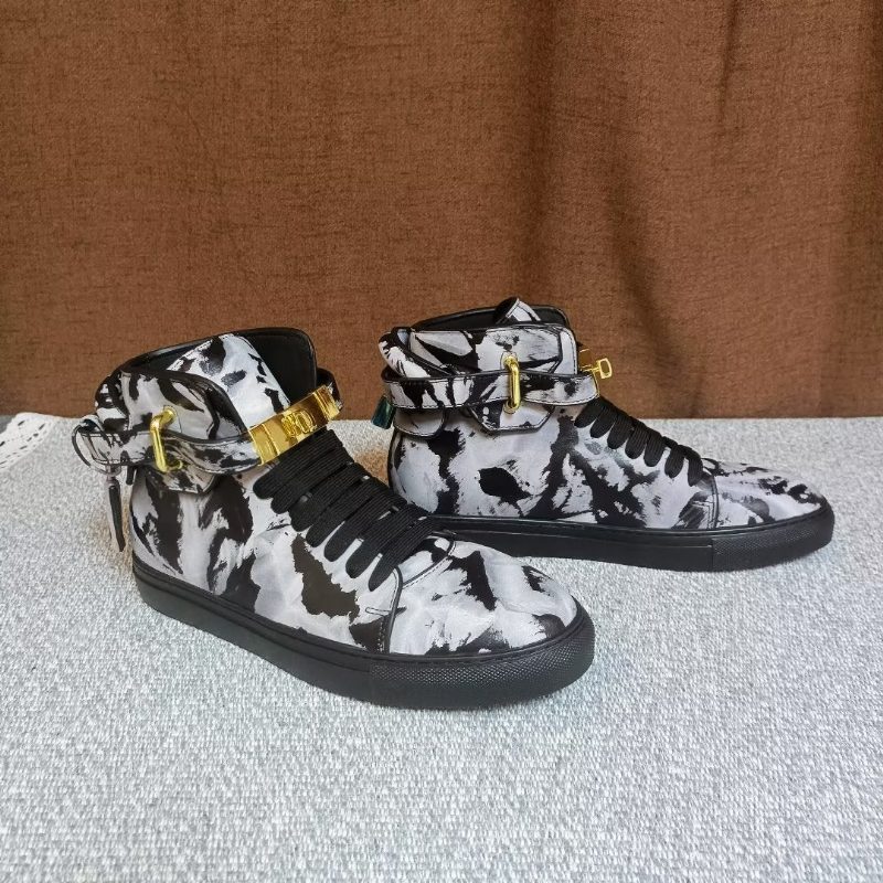 Herresneakers Graffiti Vogue Cowhide High Top Sneakers - Multi-Farve