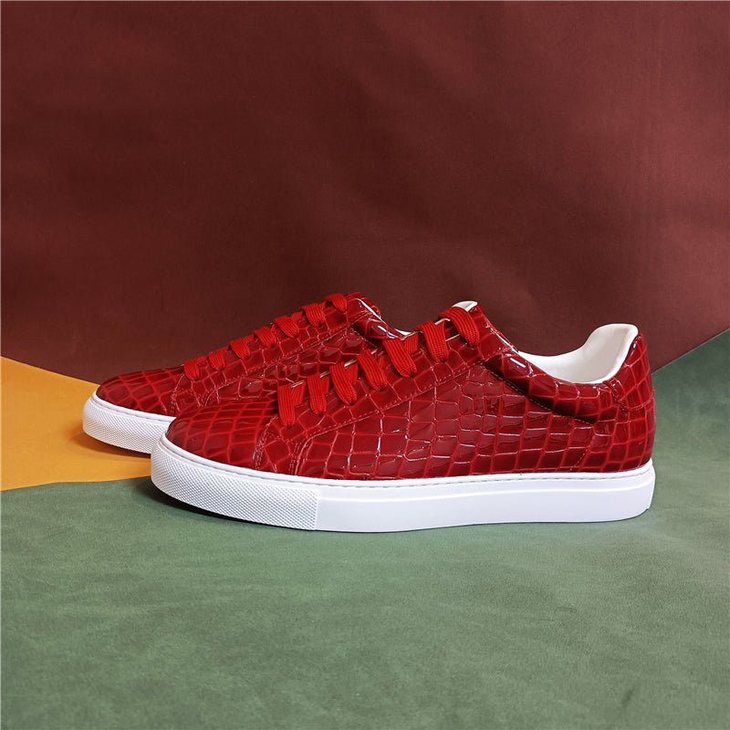 Herresneakers Lux Læder Sneakers Platform - Rød