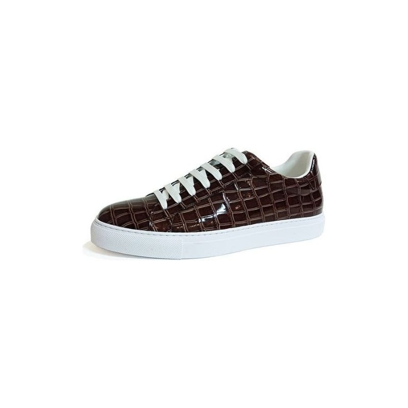 Herresneakers Lux Læder Sneakers Platform - Kaffe