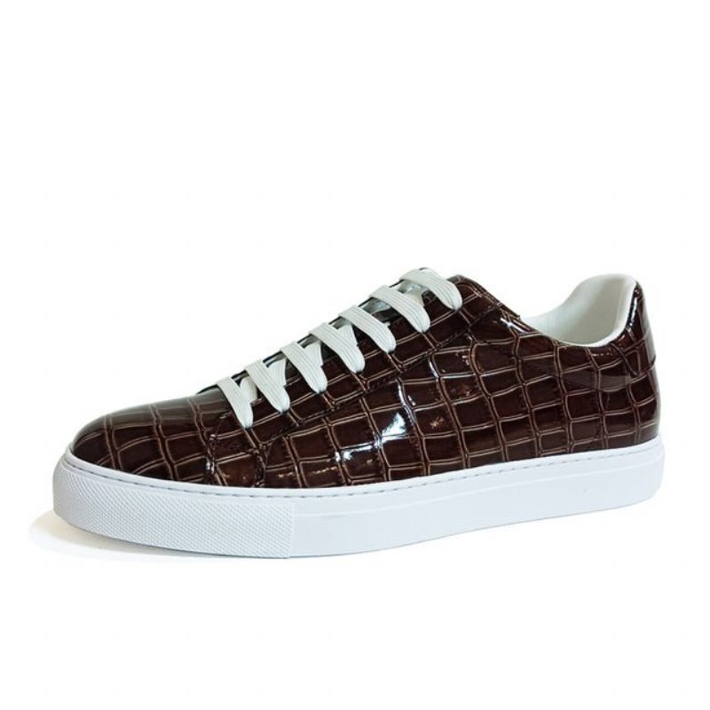 Herresneakers Lux Læder Sneakers Platform - Kaffe