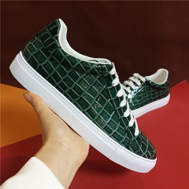 Herresneakers Lux Læder Sneakers Platform - Grøn