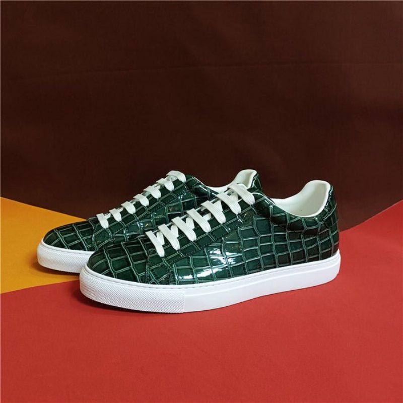 Herresneakers Lux Læder Sneakers Platform - Grøn