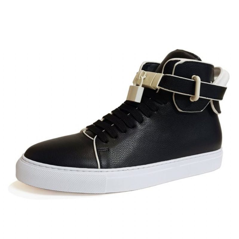 Herresneakers Udsmykkede Solide High-top Sneakers - Sort