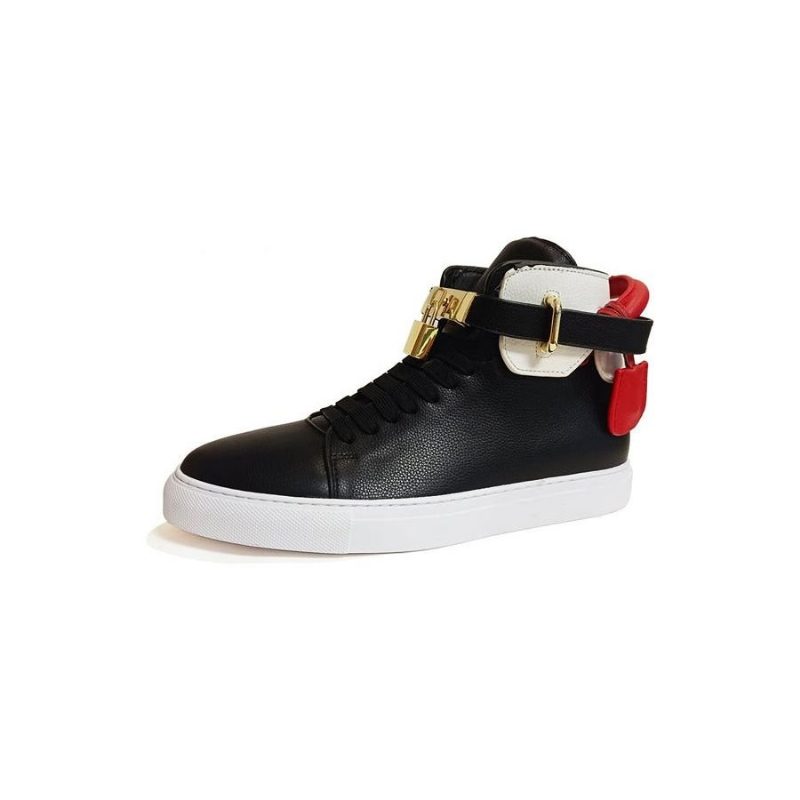 Herresneakers Udsmykkede Solide High-top Sneakers - Sort