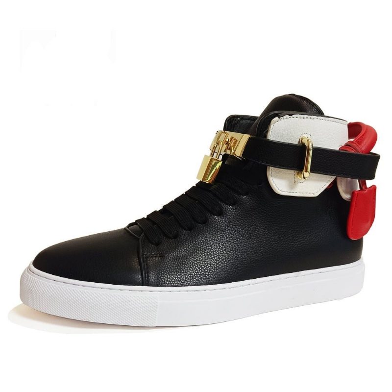 Herresneakers Udsmykkede Solide High-top Sneakers - Sort