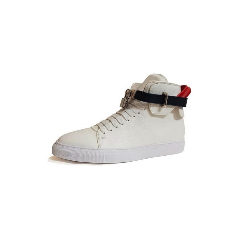 Herresneakers Udsmykkede Solide High-top Sneakers - Hvid