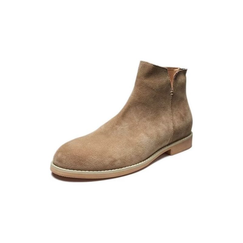 Herrestøvler Elegant Okselæder Slip On Ankel Booties