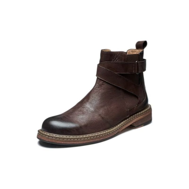 Herrestøvler Elegant Okselæder Slip On Classic Ankelstøvler