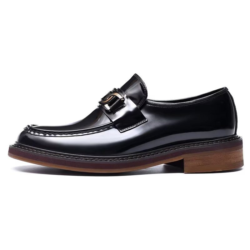 Loafers Luksus Læder Slip-on Sko - Sort