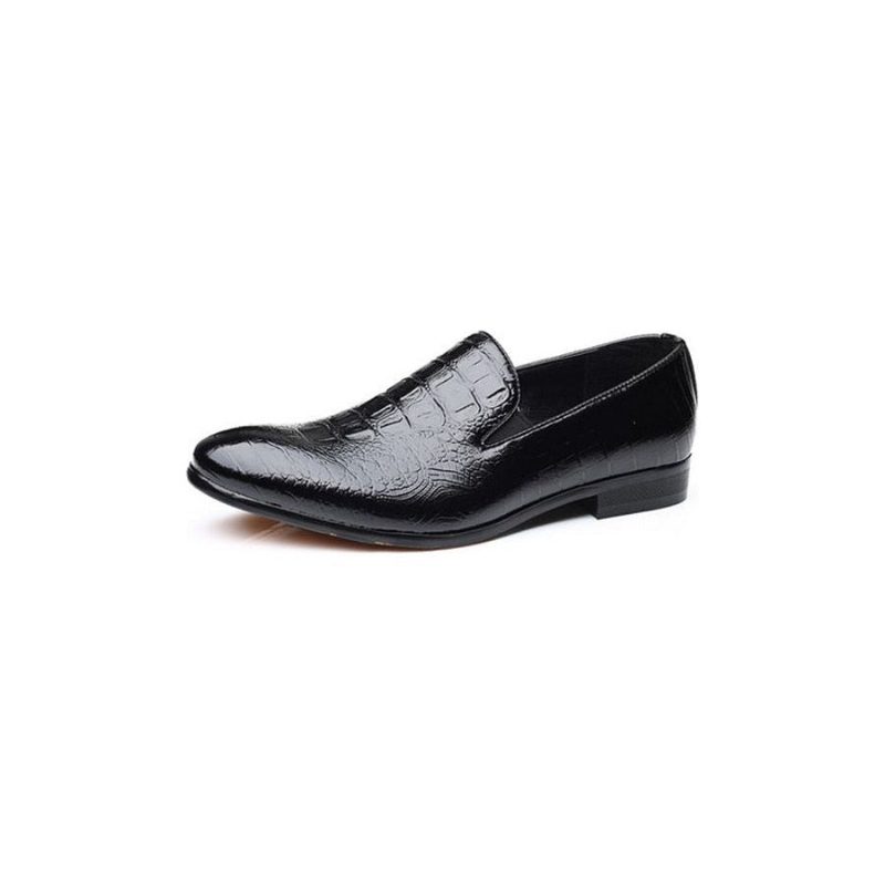 Loafers Slip-on Brogue Sko Til Mænd - Sort