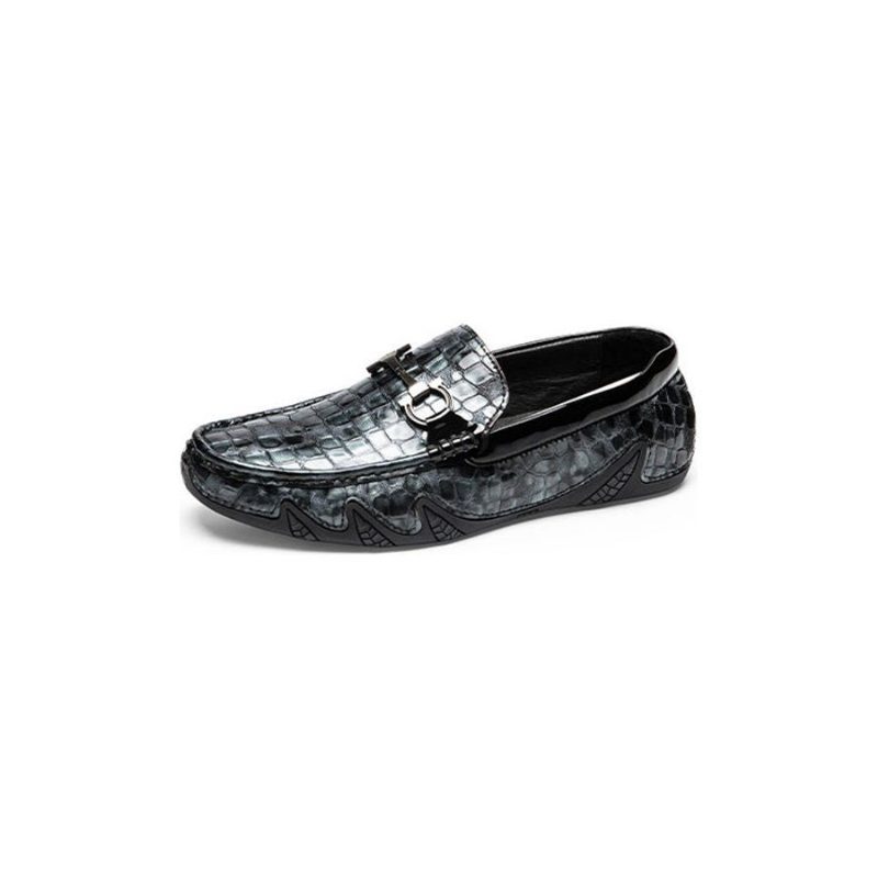 Loafers Til Mænd Alligator Slip-on - Blå