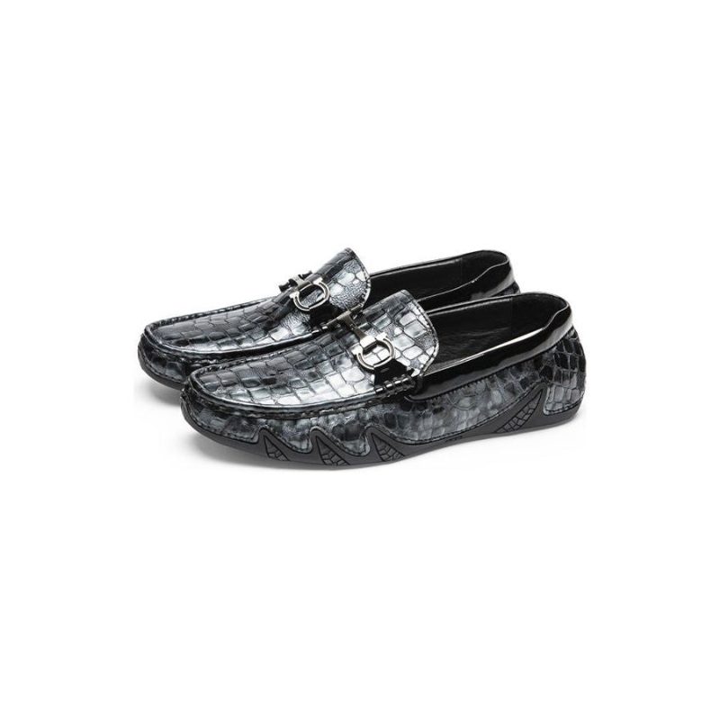 Loafers Til Mænd Alligator Slip-on - Blå