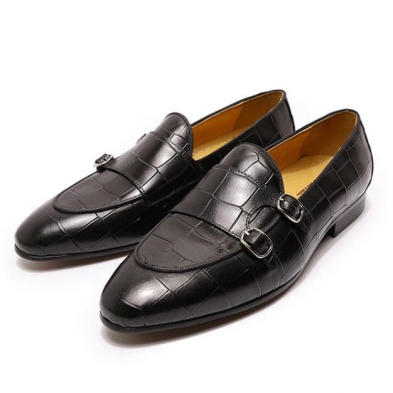 Loafers Til Mænd Alliluxe Exotic Slip On - Sort