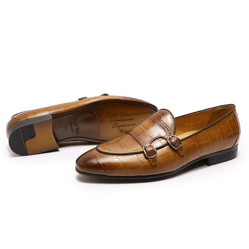 Loafers Til Mænd Alliluxe Exotic Slip On - Kaffe