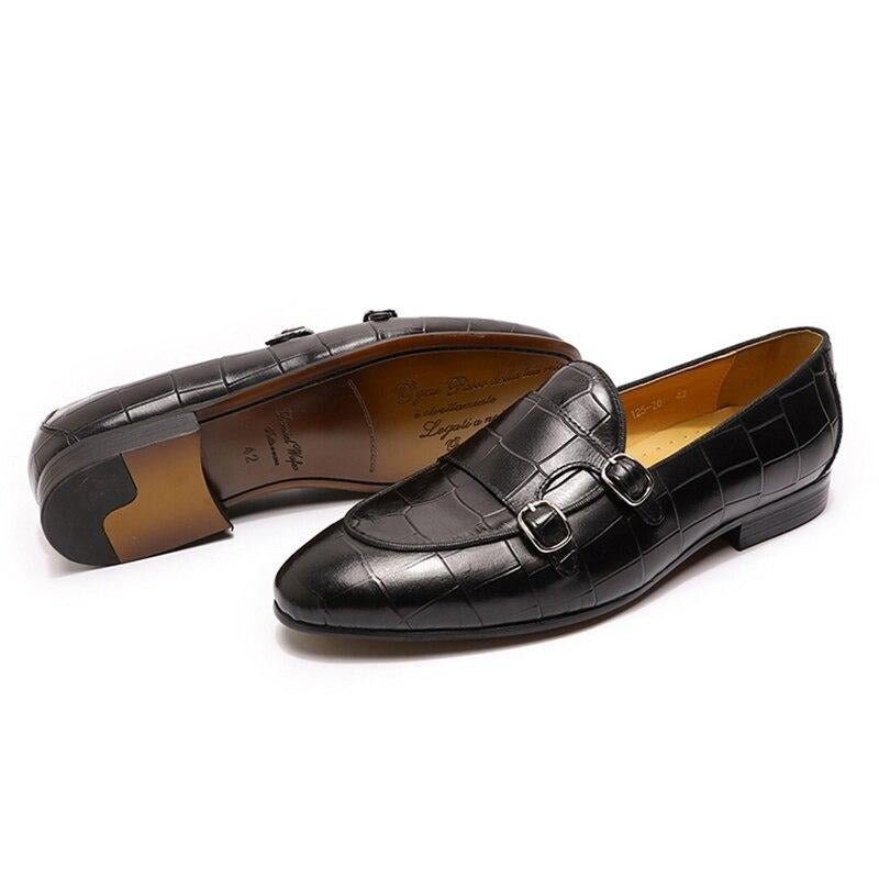 Loafers Til Mænd Alliluxe Exotic Slip On - Sort