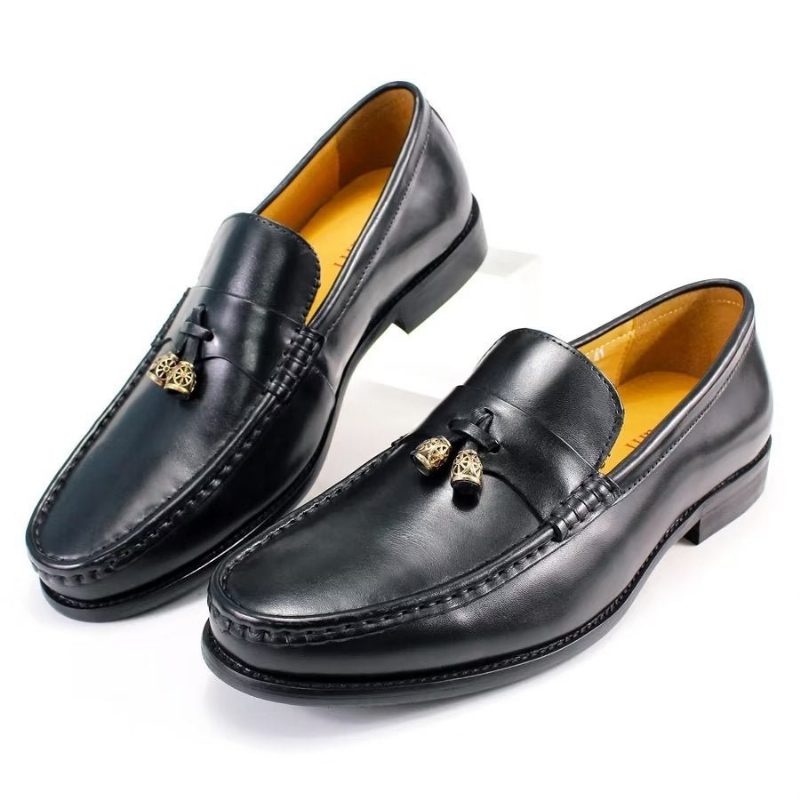 Loafers Til Mænd Brogue Slip Ons - Sort