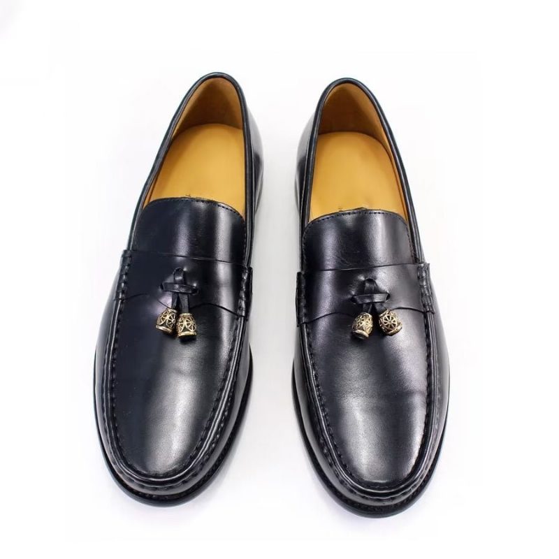 Loafers Til Mænd Brogue Slip Ons - Sort