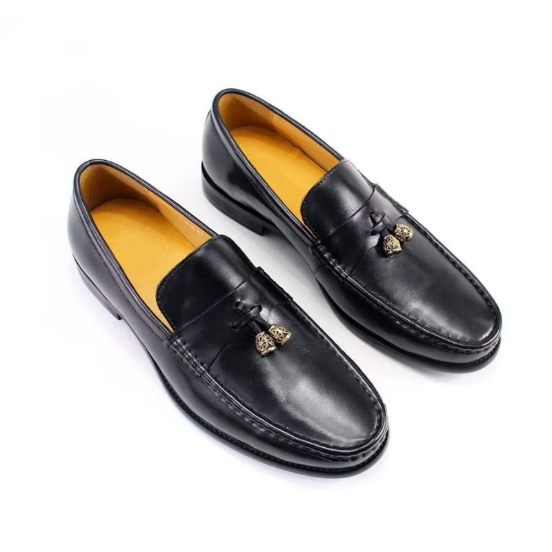 Loafers Til Mænd Brogue Slip Ons - Sort