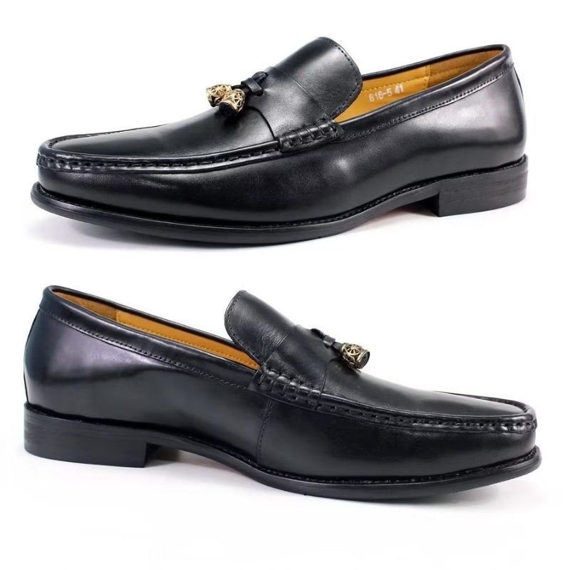 Loafers Til Mænd Brogue Slip Ons - Sort