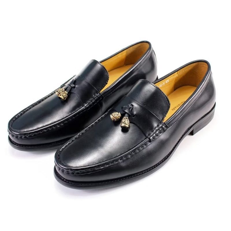 Loafers Til Mænd Brogue Slip Ons - Sort