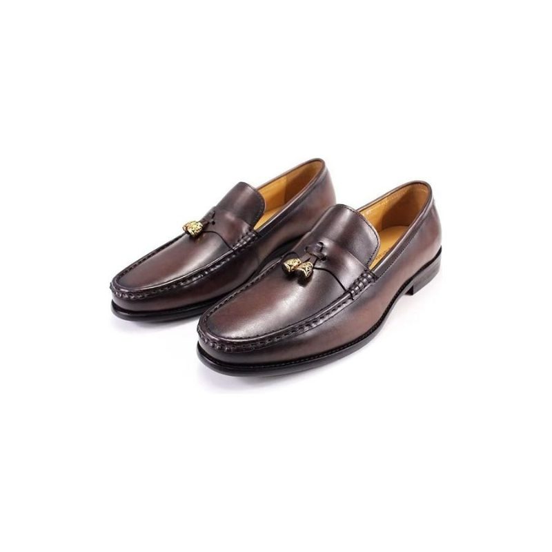 Loafers Til Mænd Brogue Slip Ons - Kaffe