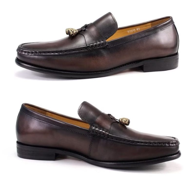 Loafers Til Mænd Brogue Slip Ons - Kaffe