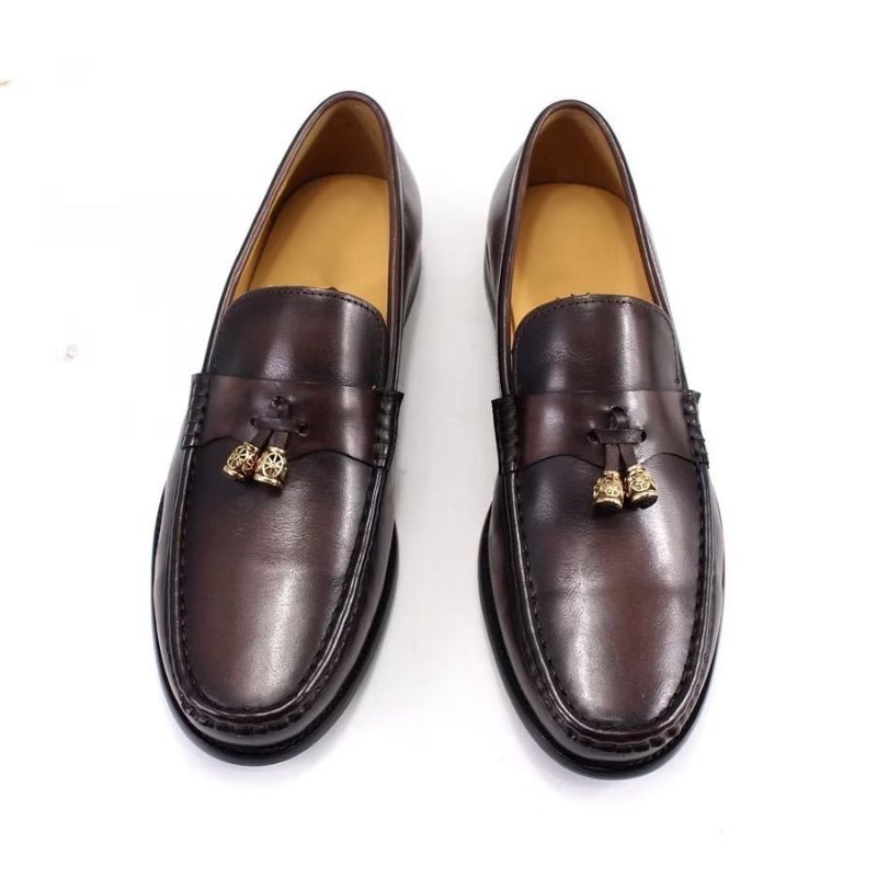 Loafers Til Mænd Brogue Slip Ons - Kaffe