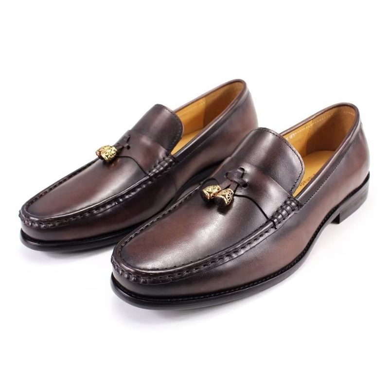 Loafers Til Mænd Brogue Slip Ons - Kaffe