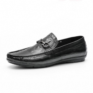 Loafers Til Mænd Chic Croctex Læder Slip-on Derby