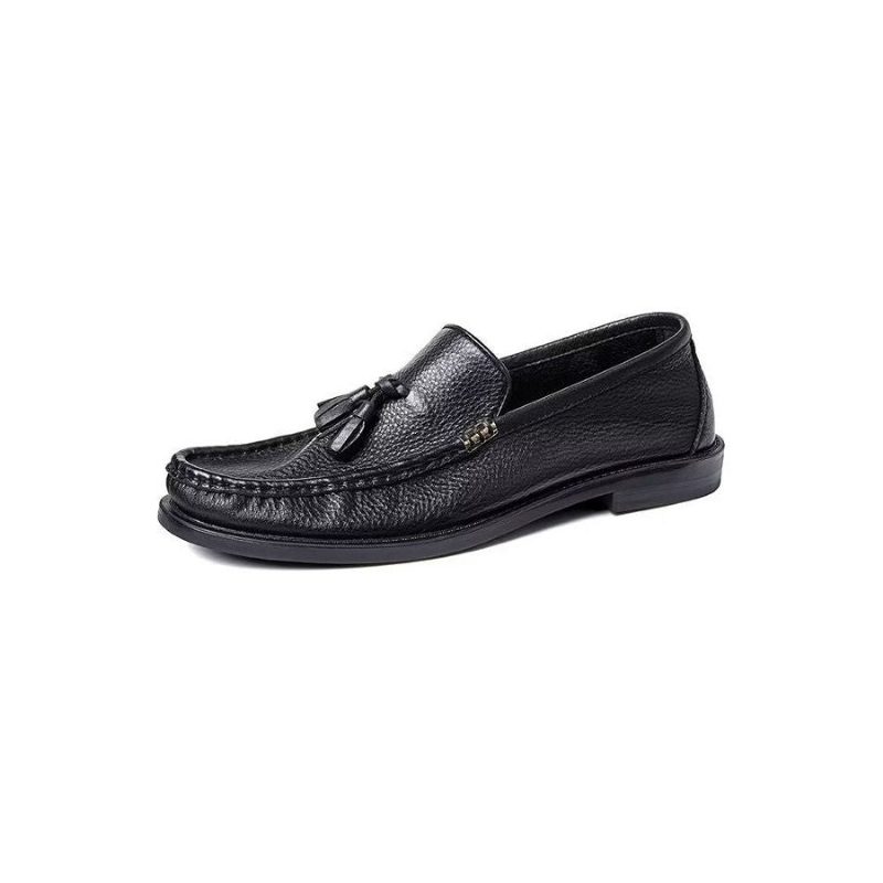 Loafers Til Mænd Chic Prægede Slip-on Tassel