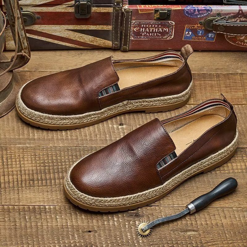 Loafers Til Mænd Cow Leather Slip-on - Kaffe