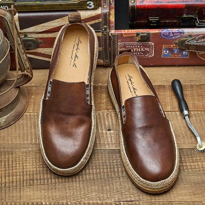 Loafers Til Mænd Cow Leather Slip-on - Kaffe