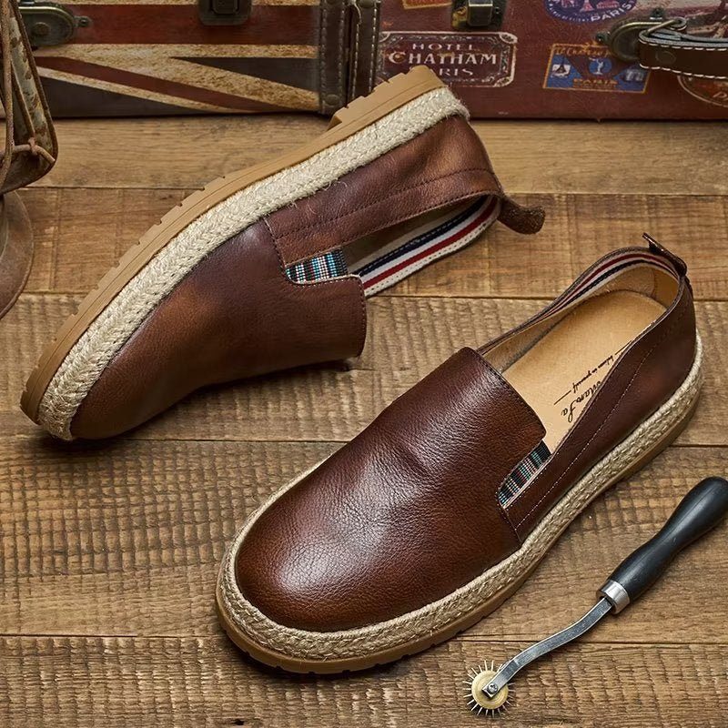 Loafers Til Mænd Cow Leather Slip-on - Kaffe