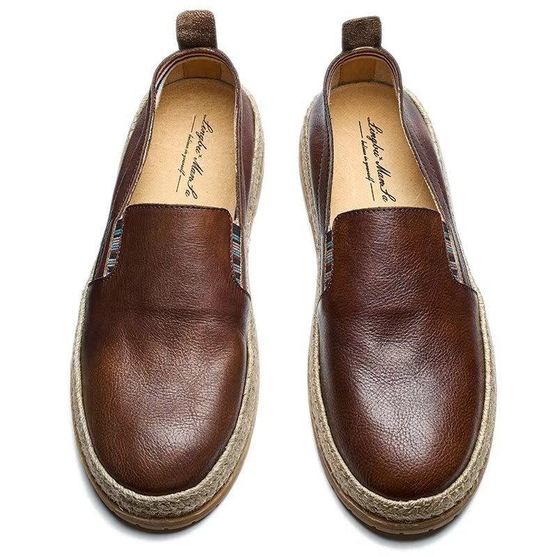 Loafers Til Mænd Cow Leather Slip-on - Kaffe