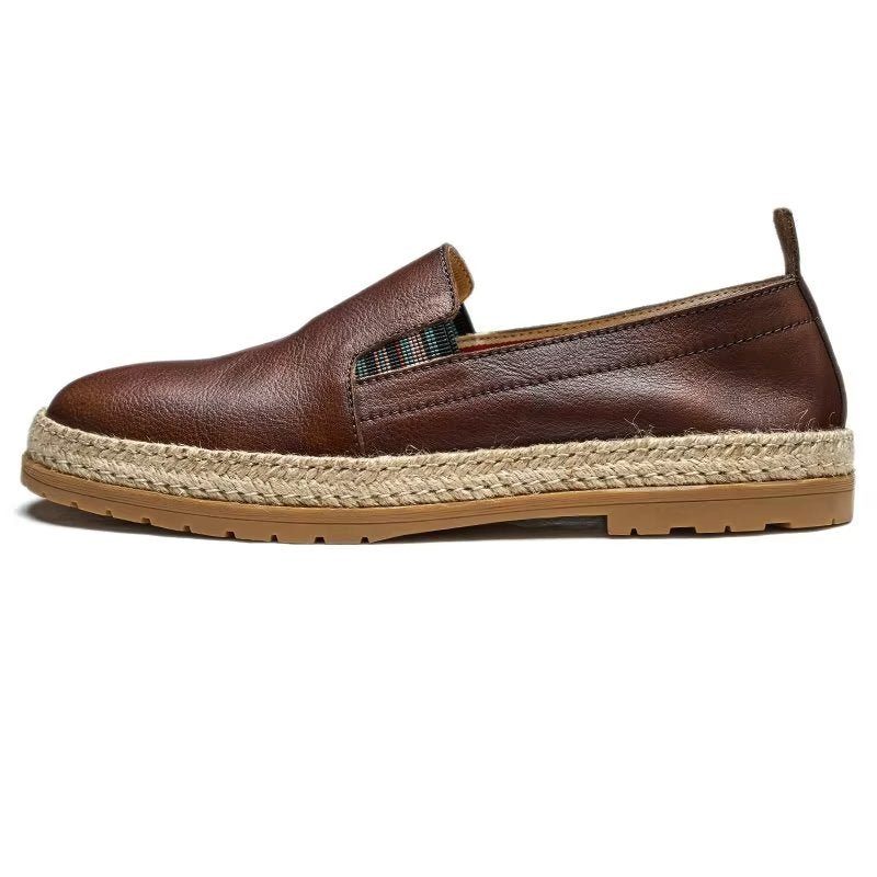 Loafers Til Mænd Cow Leather Slip-on - Kaffe