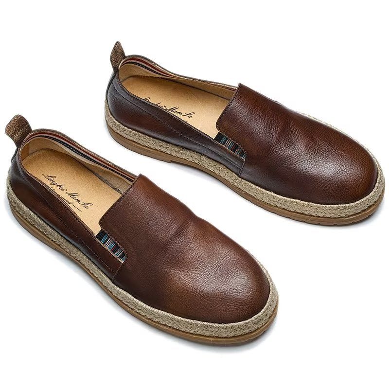 Loafers Til Mænd Cow Leather Slip-on - Kaffe