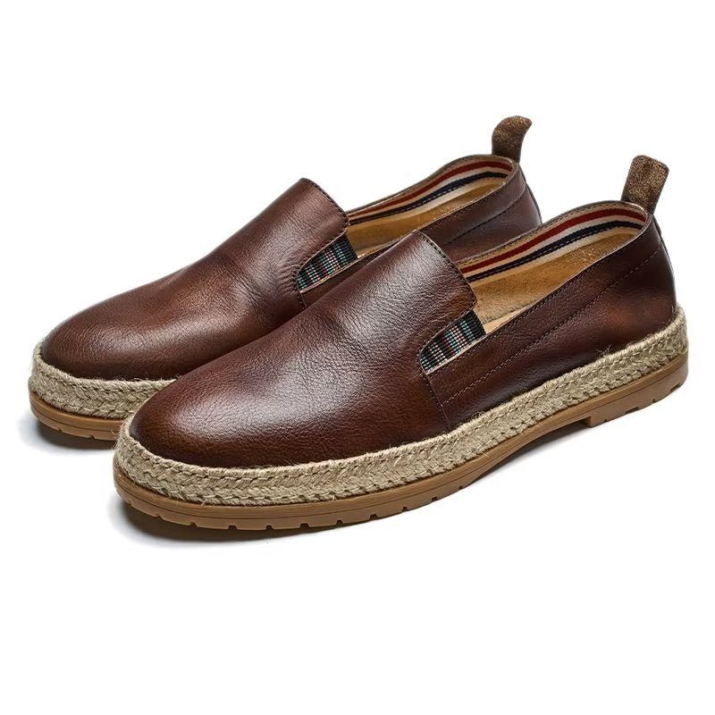 Loafers Til Mænd Cow Leather Slip-on - Kaffe